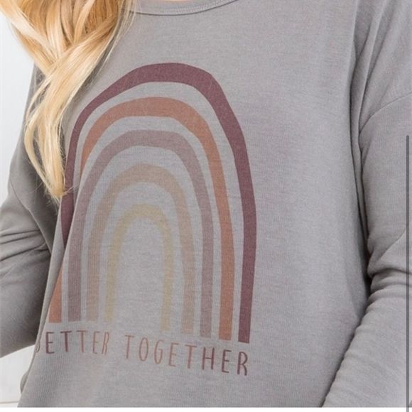 Better Together Rainbow Graphic top - Picture 1 of 4
